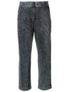 Raquel Allegra Cropped Trousers, Women's, Size: Xs, Grey, Cotton