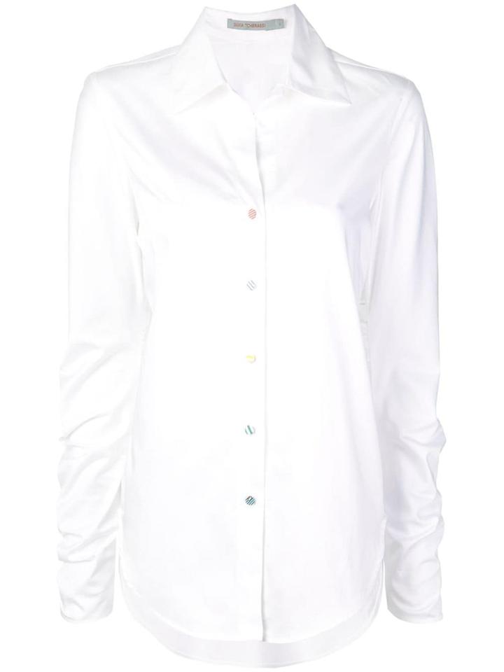 Silvia Tcherassi Ruched Sleeves Shirt - White