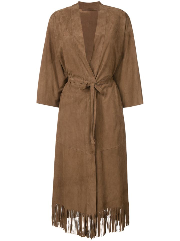 Salvatore Santoro Belted Coat - Brown