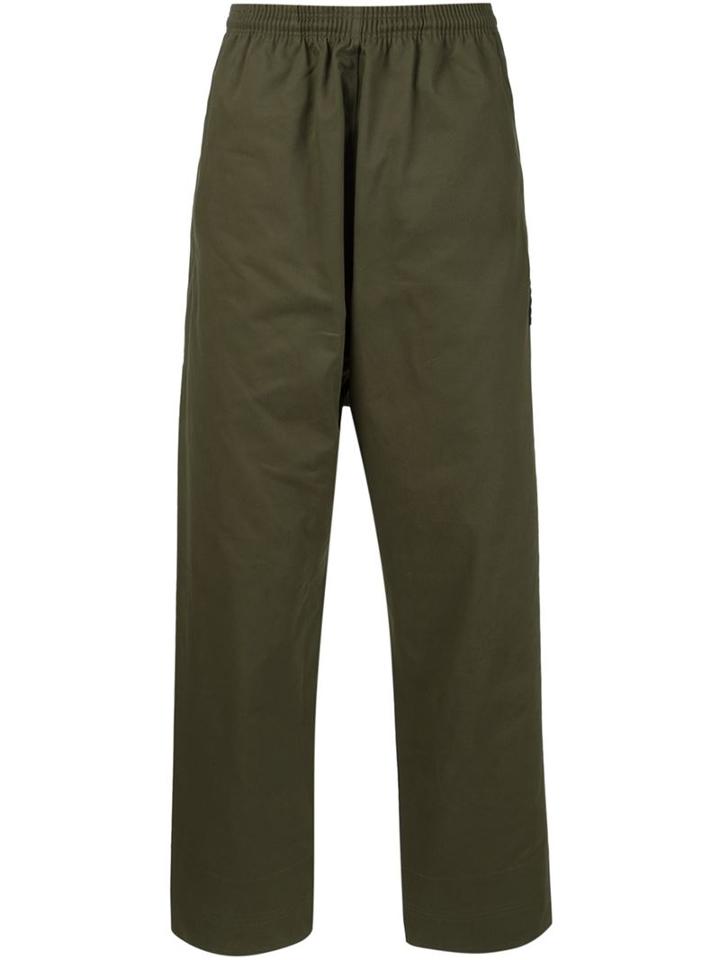Marcelo Burlon County Of Milan 'cruz' Trousers, Men's, Size: Large, Green, Cotton