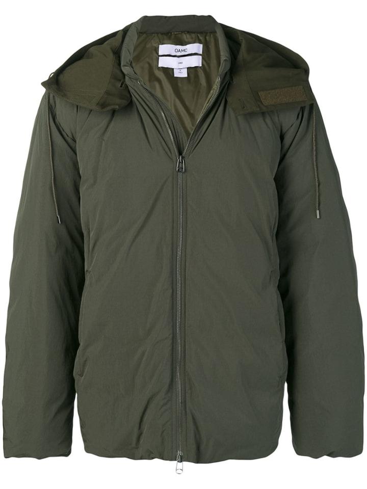 Oamc Padded Short Parka - Green