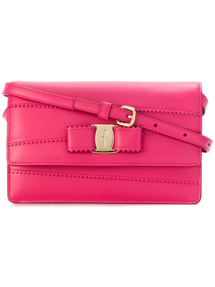 Salvatore Ferragamo 'vara' Shoulder Bag, Women's, Pink/purple