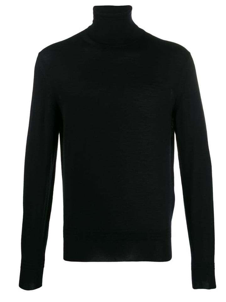 Tom Ford Roll Neck Fine Knit Jumper - Black
