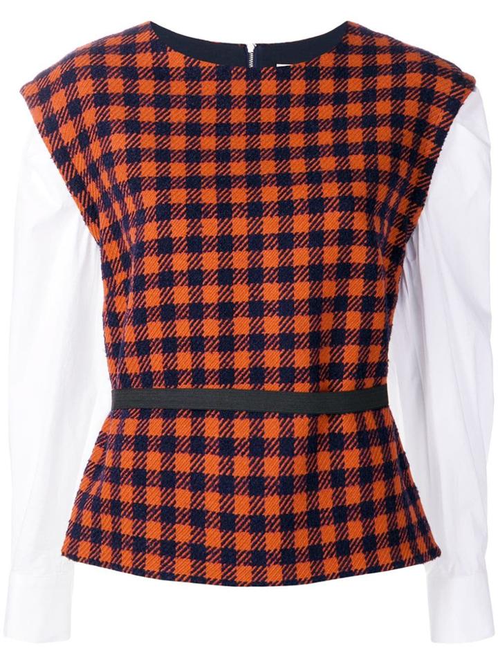Sea Check Blouse - Orange