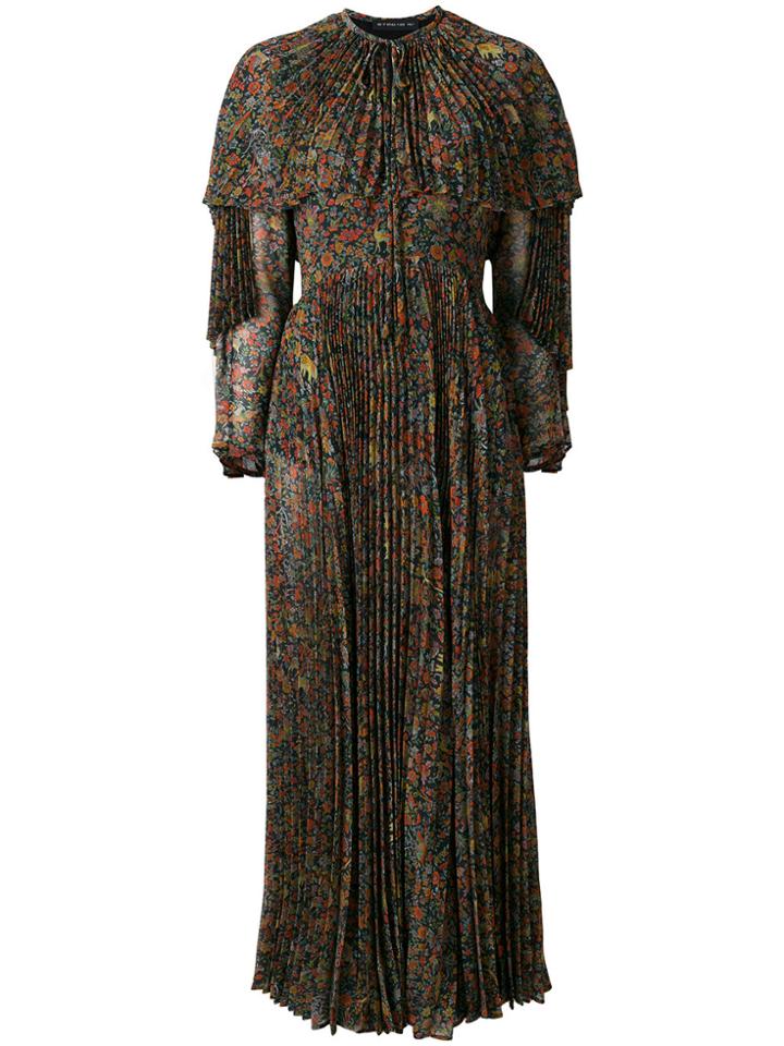 Etro Floral Print Evening Dress - Blue