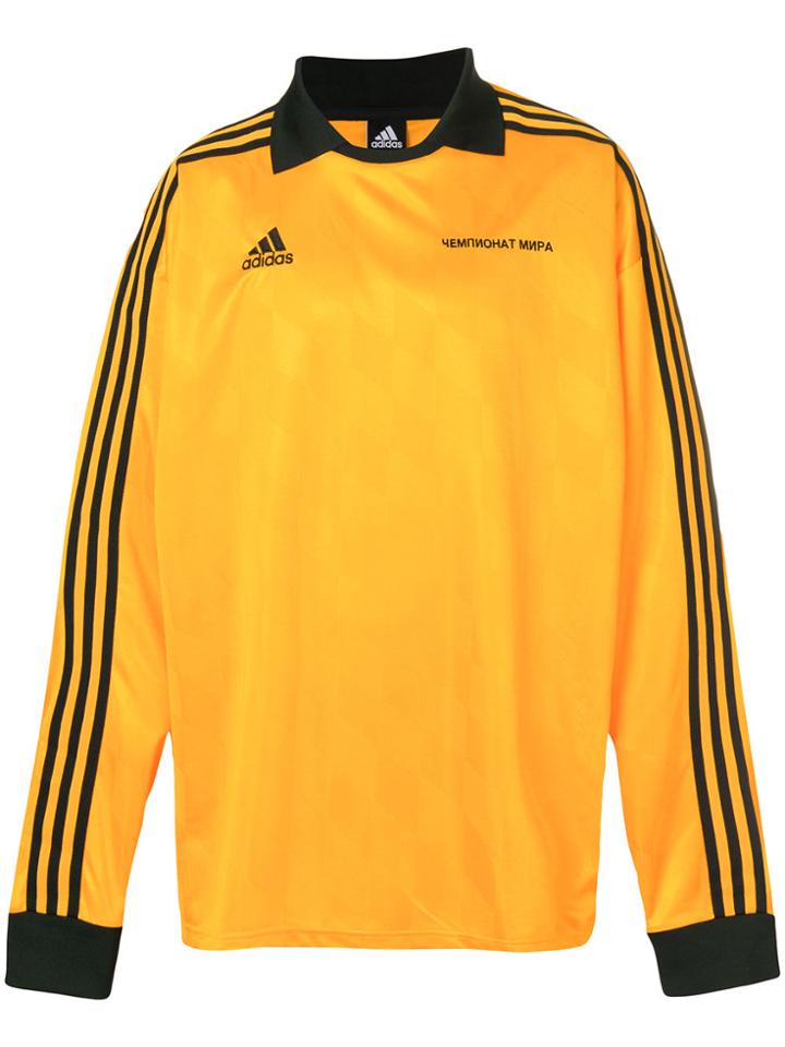 Gosha Rubchinskiy Logo Long-sleeve Polo Top - Yellow & Orange