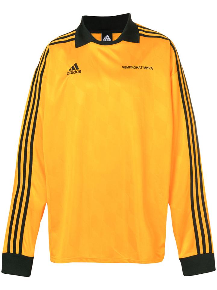 Gosha Rubchinskiy Logo Long-sleeve Polo Top - Yellow & Orange