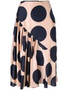Stella Mccartney Large Polka Dot Print Skirt, Women's, Size: 40, Pink/purple, Silk