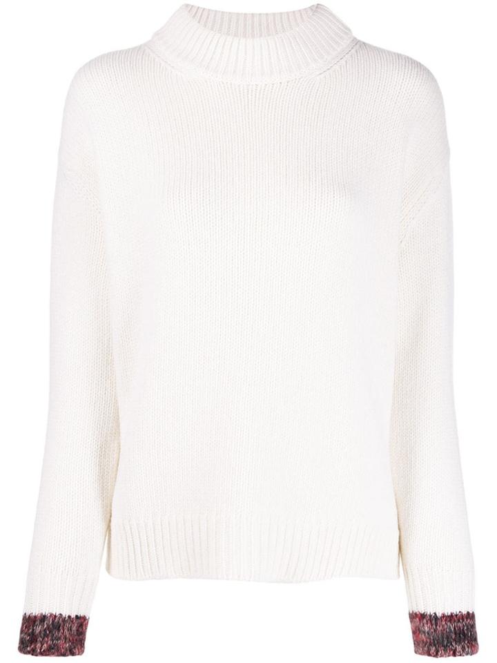 Roberto Collina Contrast-cuffs Knit Jumper - Neutrals