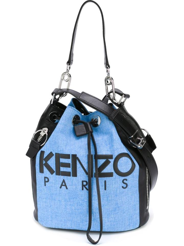 Kenzo Kanvas Bucket Tote, Women's, Blue, Cotton/leather