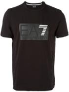 Ea7 Emporio Armani Logo Print T-shirt, Men's, Size: Xl, Black, Cotton/spandex/elastane