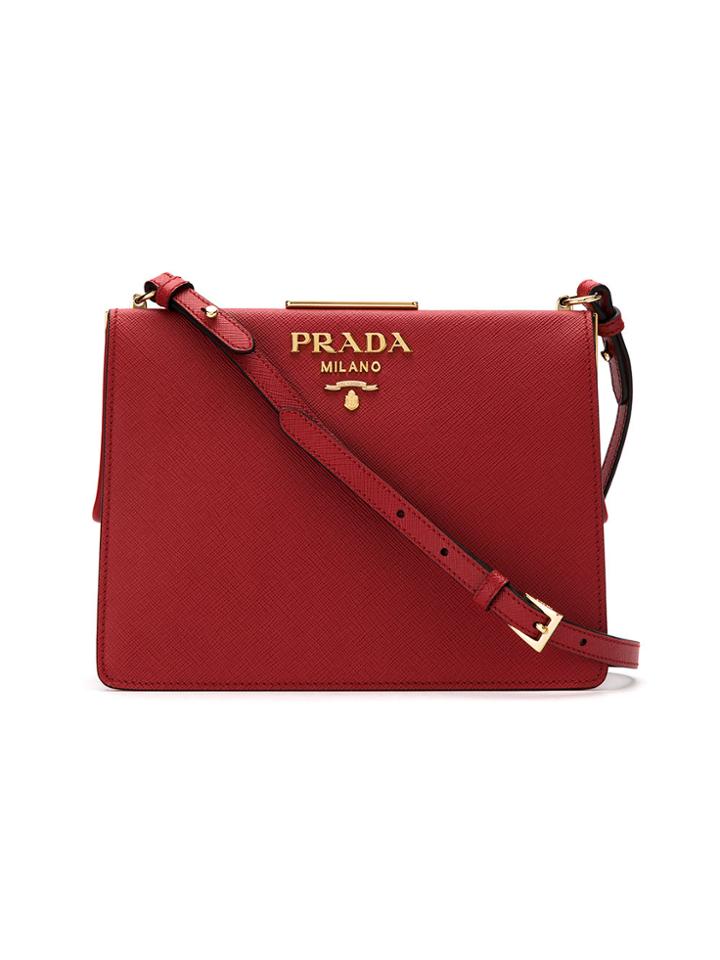Prada Light Frame Crossbody Bag - Red