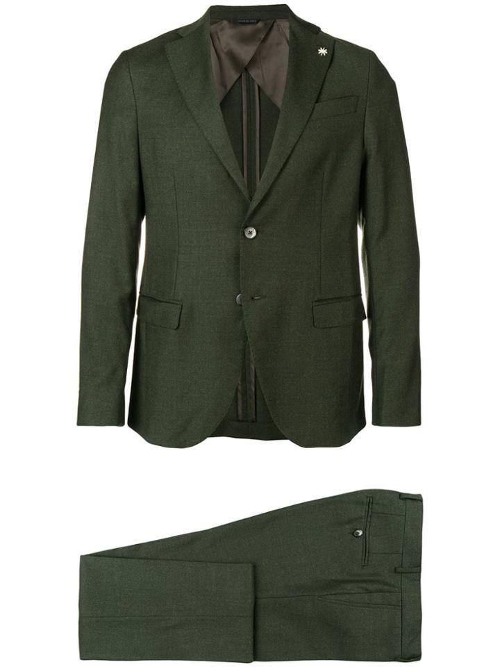 Manuel Ritz Single Breasted Suit - Green