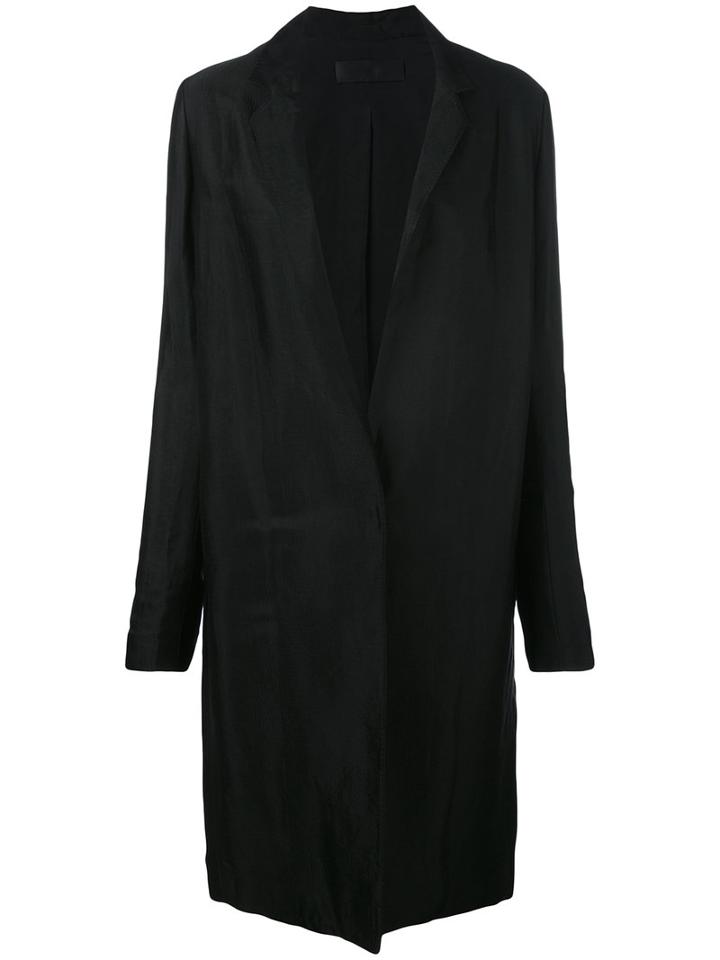 Haider Ackermann - Single Breasted Coat - Women - Silk/linen/flax/viscose - 40, Black, Silk/linen/flax/viscose