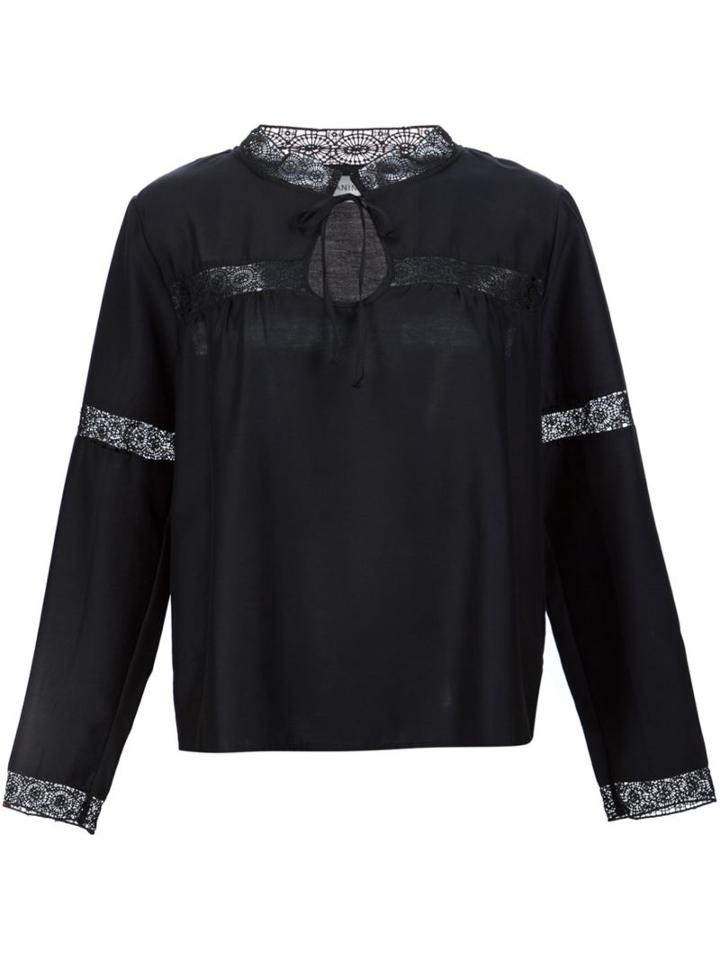 Anine Bing Lace Blouse, Women's, Size: Xs, Black, Silk/cotton