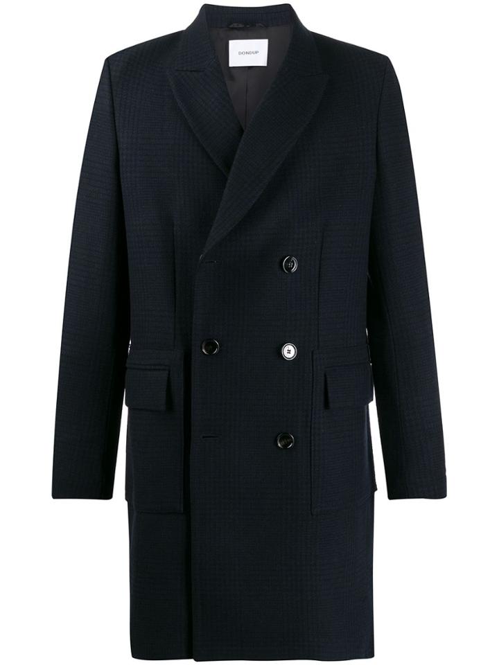 Dondup Fitted Double-breasted Coat - Blue