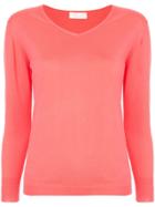Ballsey Knitted V-neck Top - Pink
