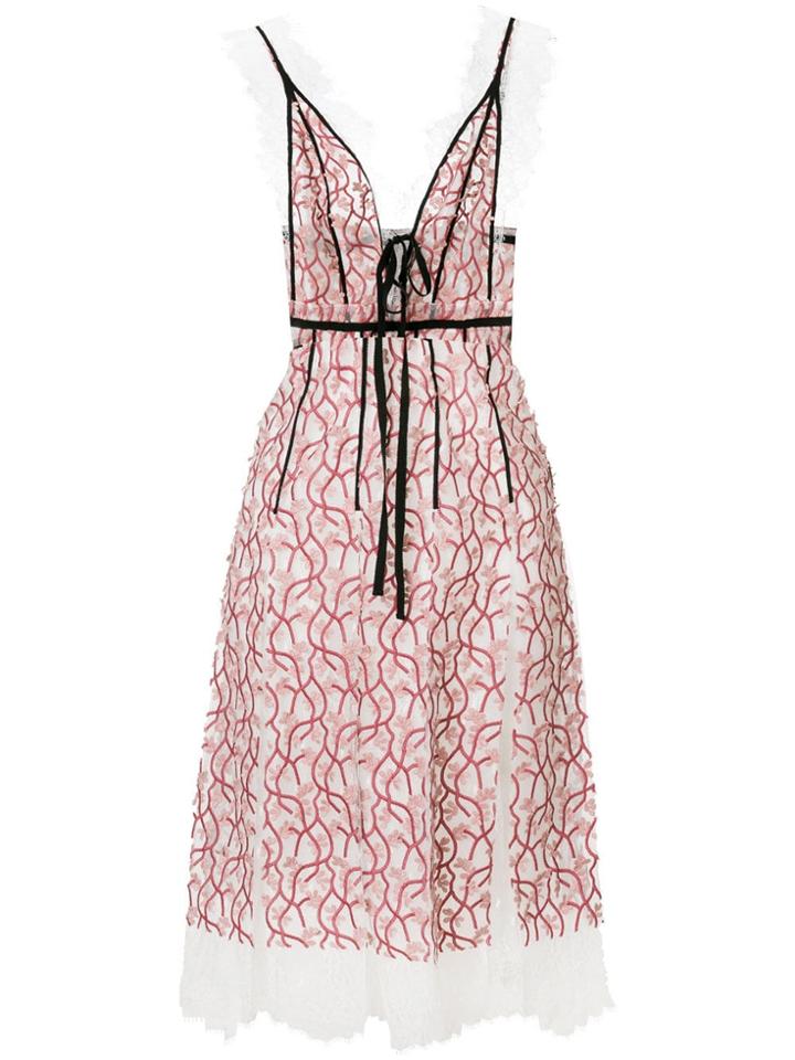 Giambattista Valli Floral Lace Dress - Pink