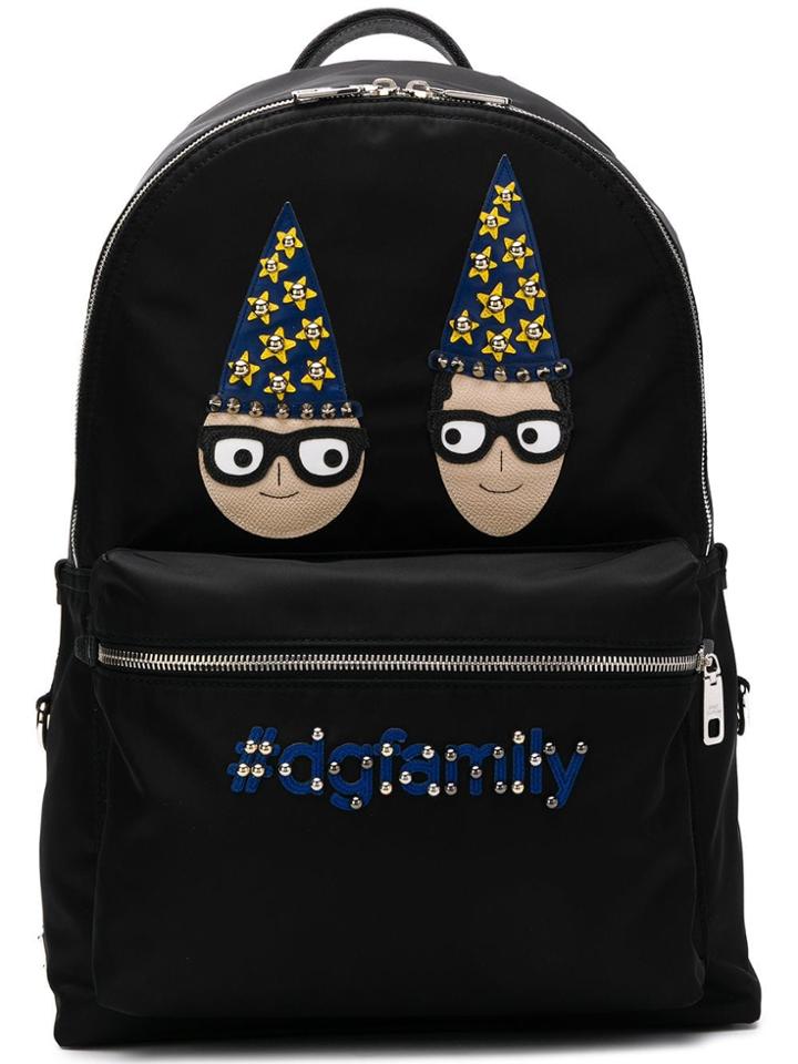 Dolce & Gabbana Dg Designers Patch Vulcano Backpack - Black