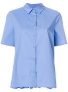 Twin-set Back Pleated Shortsleeve Shirt - Blue