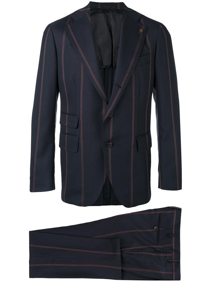 Gabriele Pasini - Striped Suit - Men - Cotton/polyester/cupro/wool - 48, Blue, Cotton/polyester/cupro/wool