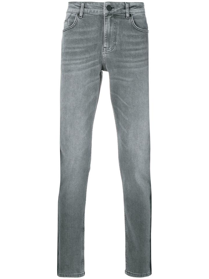 Karl Lagerfeld Slim Fit Side Stripe Jeans - Grey