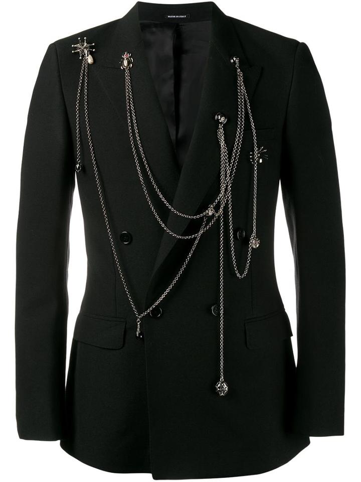 Alexander Mcqueen Chain Embellished Jacket