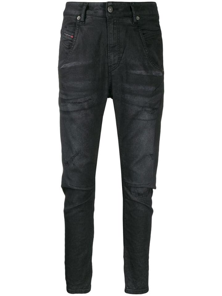 Diesel Faded Slim Jeans - Black