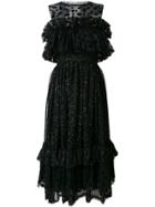 Alcoolique Sequinned Frilled Dress - Black