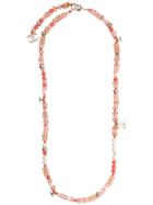 Chanel Vintage Cc Logo Necklace - Pink