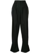 Christopher Esber Printed Turn-up Cuff Trousers - Black
