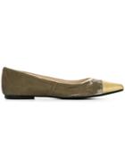 Anna Baiguera Malika Metallic Toe Ballerinas - Nude & Neutrals