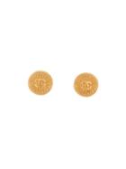 Chanel Vintage Round Rope Design Earrings - Gold