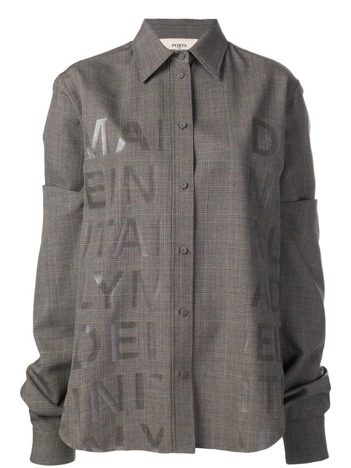 Ports 1961 Printed Shirt - Grey