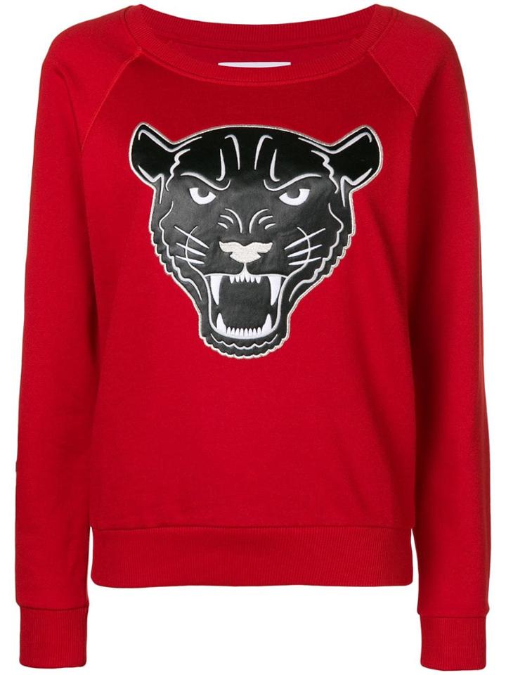 Quantum Courage Panther Head Sweater - Red