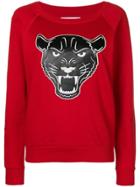 Quantum Courage Panther Head Sweater - Red