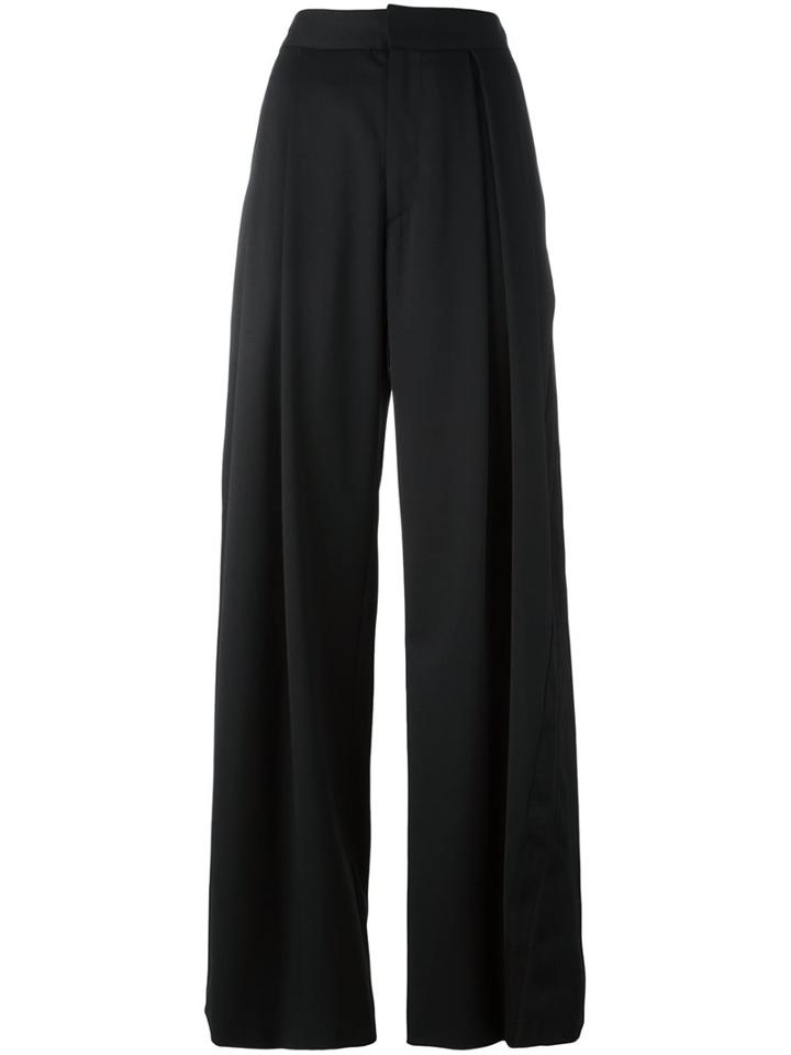 A.f.vandevorst High-waisted Palazzo Pants, Women's, Size: 34, Black, Spandex/elastane/wool