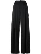 A.f.vandevorst High-waisted Palazzo Pants, Women's, Size: 34, Black, Spandex/elastane/wool
