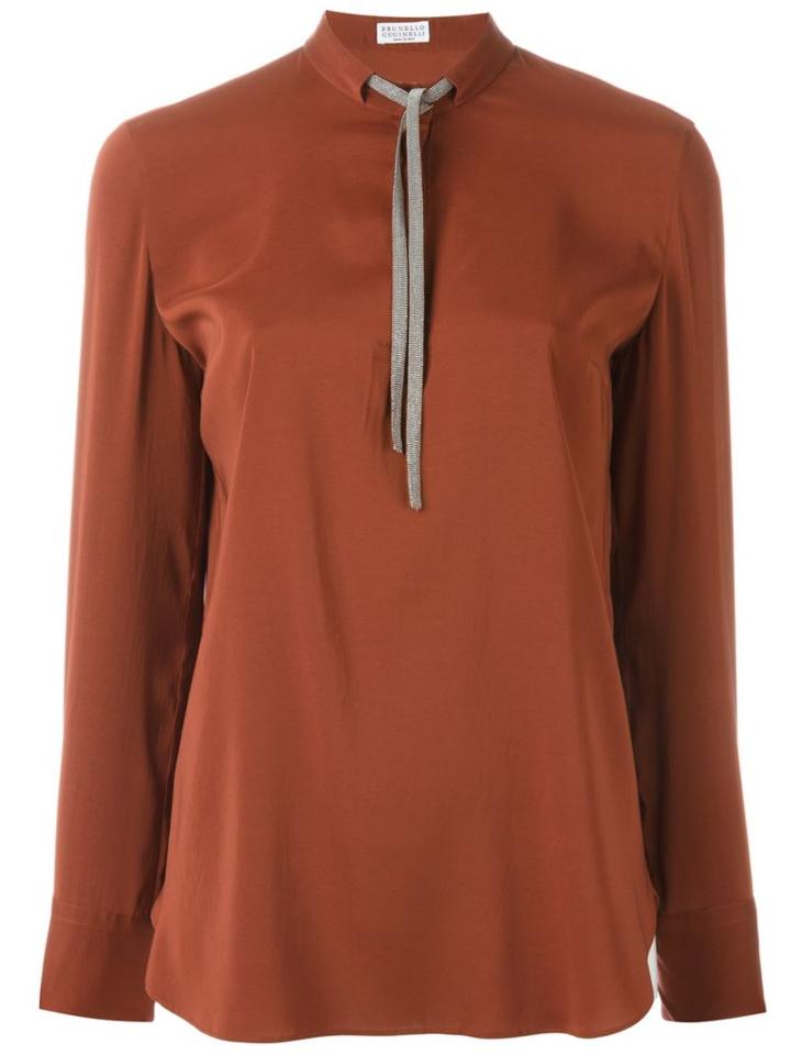 Brunello Cucinelli Tie Collar Blouse