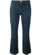 Dorothee Schumacher Flared Cropped Jeans, Women's, Size: 5, Blue, Cotton/spandex/elastane