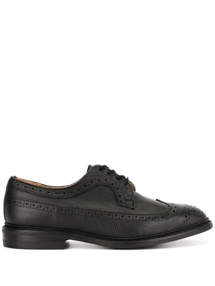 Trickers Pebbled Textured Brogues - Black