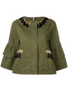 Alessandra Chamonix Tasselled Ruffle Sleeve Jacket - Green