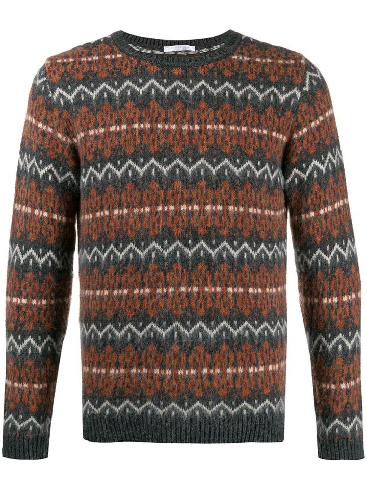 Cenere Gb Striped Knit Sweater - Grey