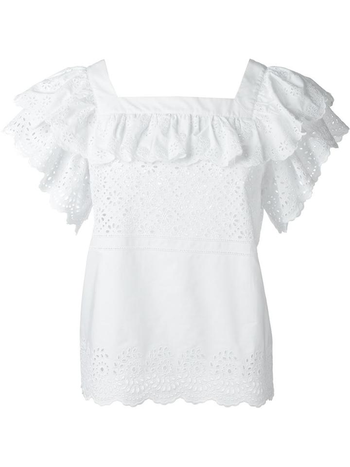 Philosophy Di Lorenzo Serafini Broderie Anglaise Panel Blouse