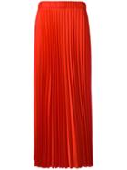 P.a.r.o.s.h. - Long Pleated Skirt - Women - Polyester - S, Women's, Red, Polyester