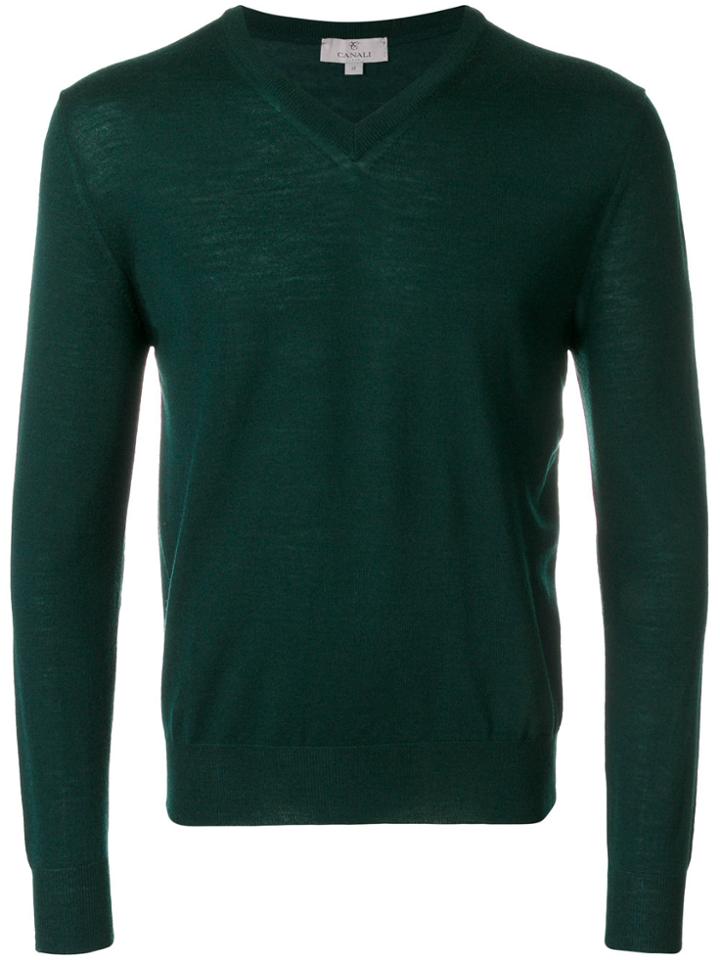 Canali Crew Neck Jumper - Green