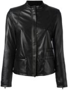Eleventy Zipped Jacket, Women's, Size: 44, Black, Leather/viscose
