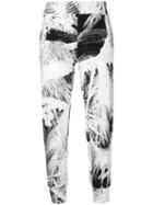 Norma Kamali Floral Slim-fit Trousers - White