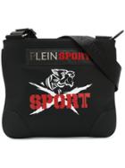 Plein Sport Logo Print Messenger Bag - Black