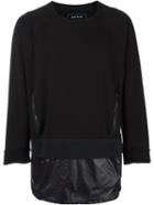 Ahirain Crew Neck Sweatshirt, Men's, Size: Medium, Black, Cotton